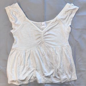 white babydoll top